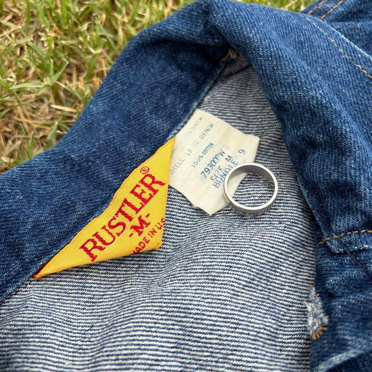 Vintage 80s Rustler Cropped Jean Jacket, Made in USA, Size M, view 3