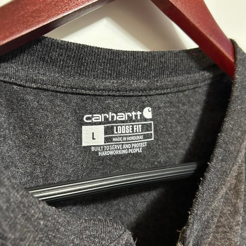 Carhartt Button-Up Work Shirt, Embroidered Sleeves, Size XL, view 2