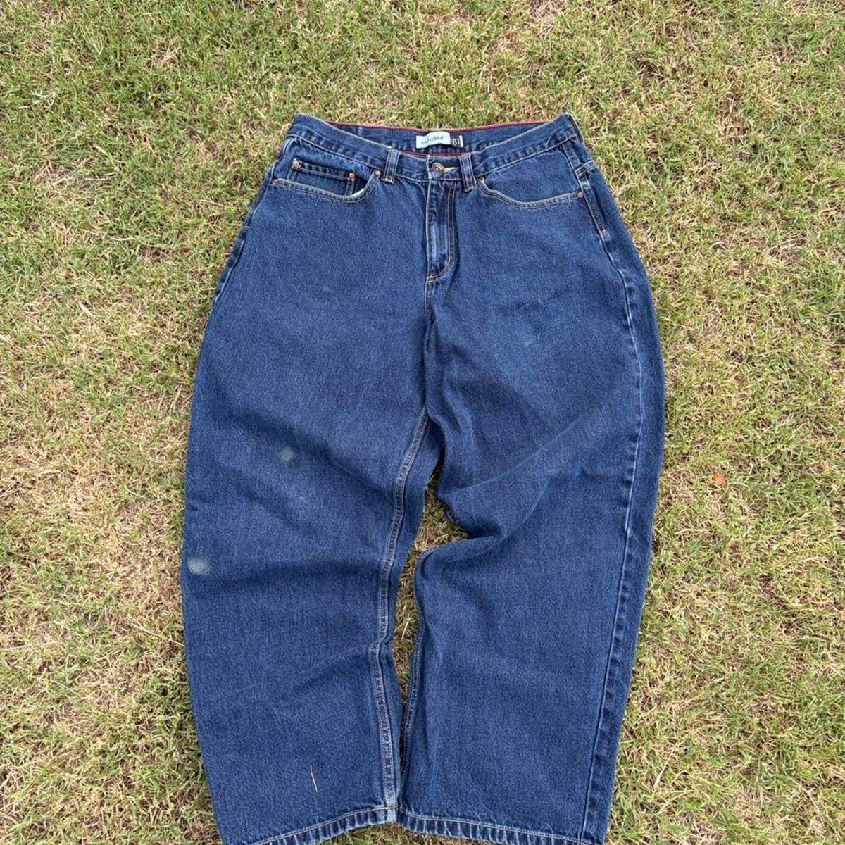 Vintage Y2K Anchor Blue Beyond Baggy Jeans, Dark Wash, 32x30