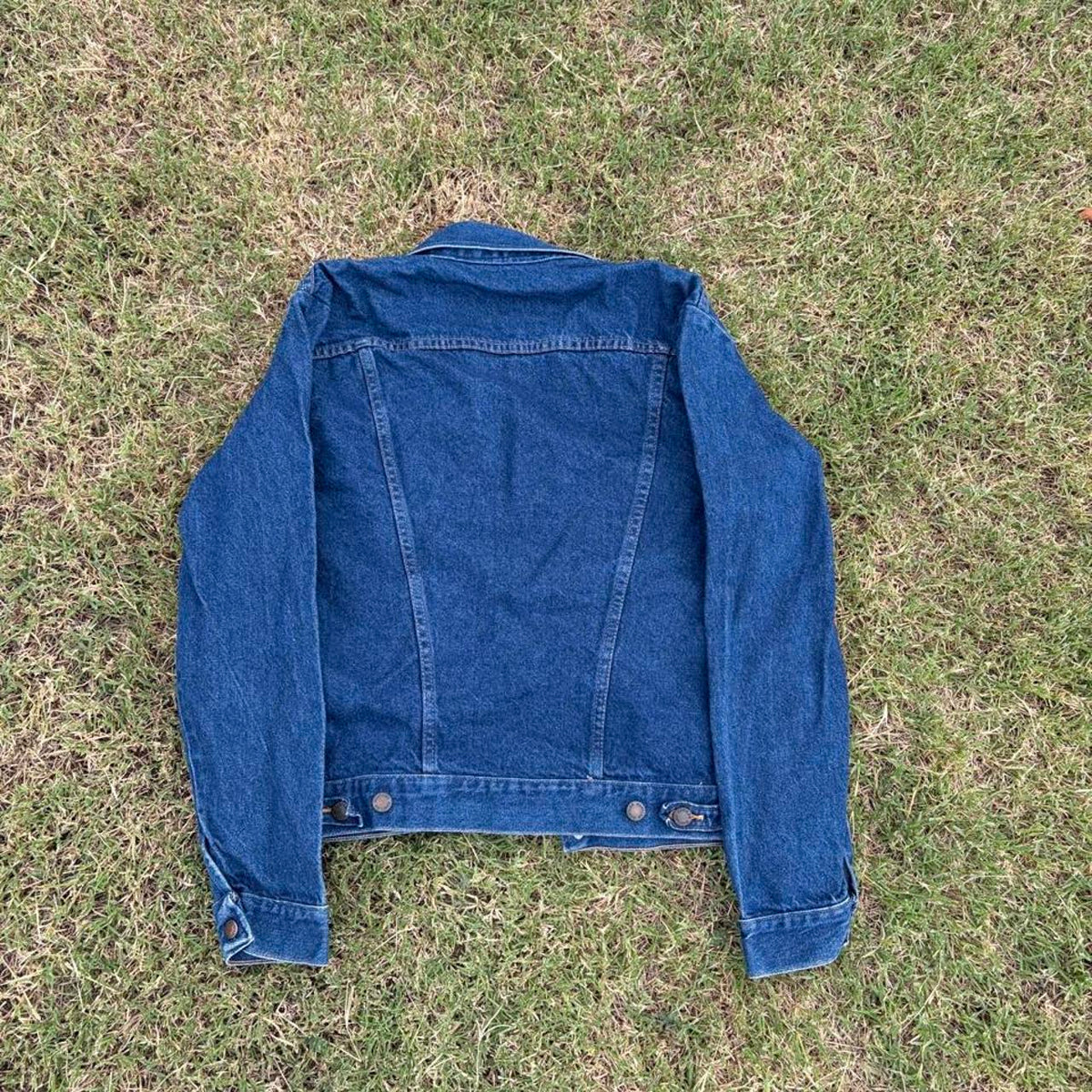 Vintage 80s Rustler Cropped Jean Jacket, Made in USA, Size M, view 2