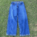 Crazy Baggy Contrast Stitching Jeans (sold)