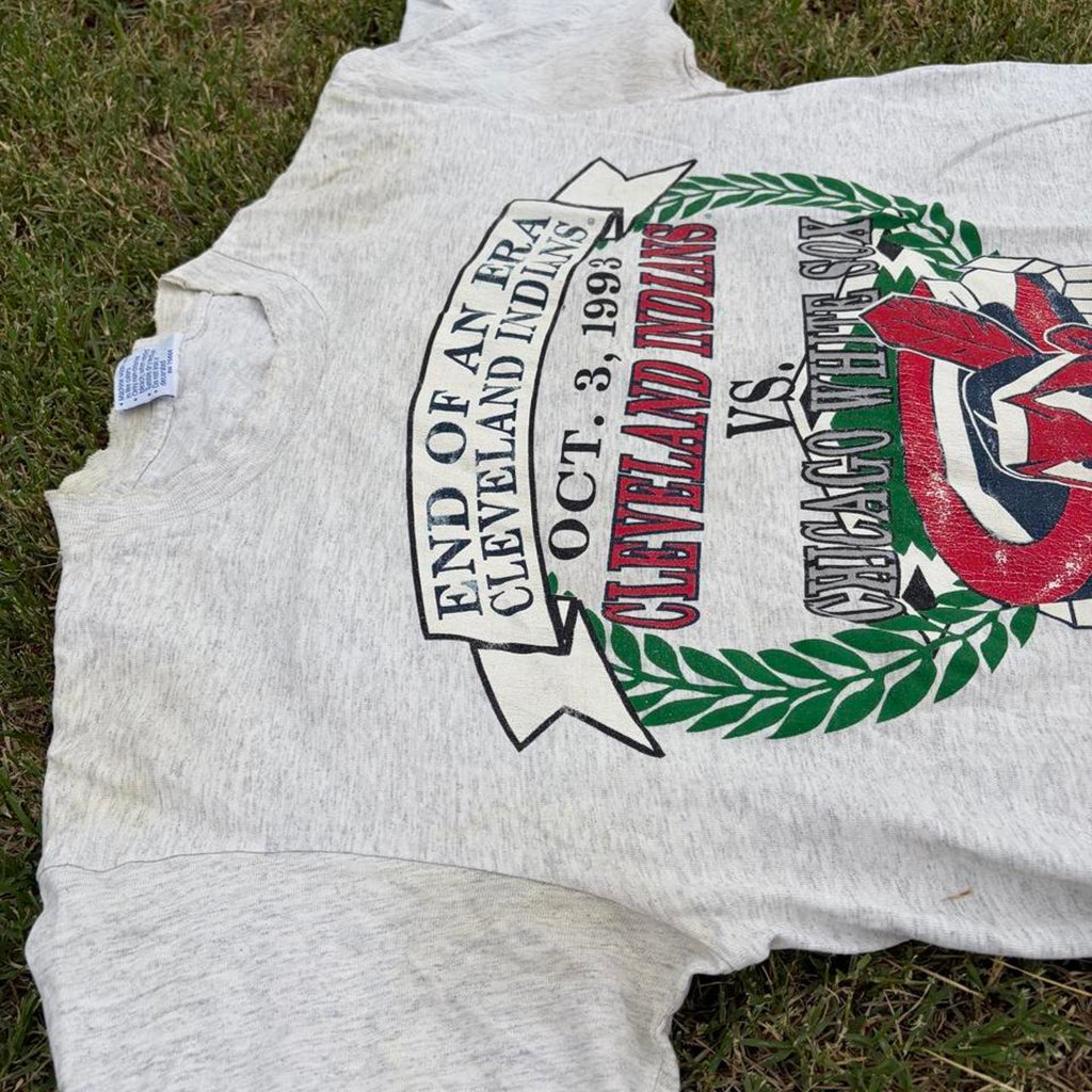 Vintage 1993 Cleveland Indians vs Chicago White Sox End of an Era Tee, Size L, view 4