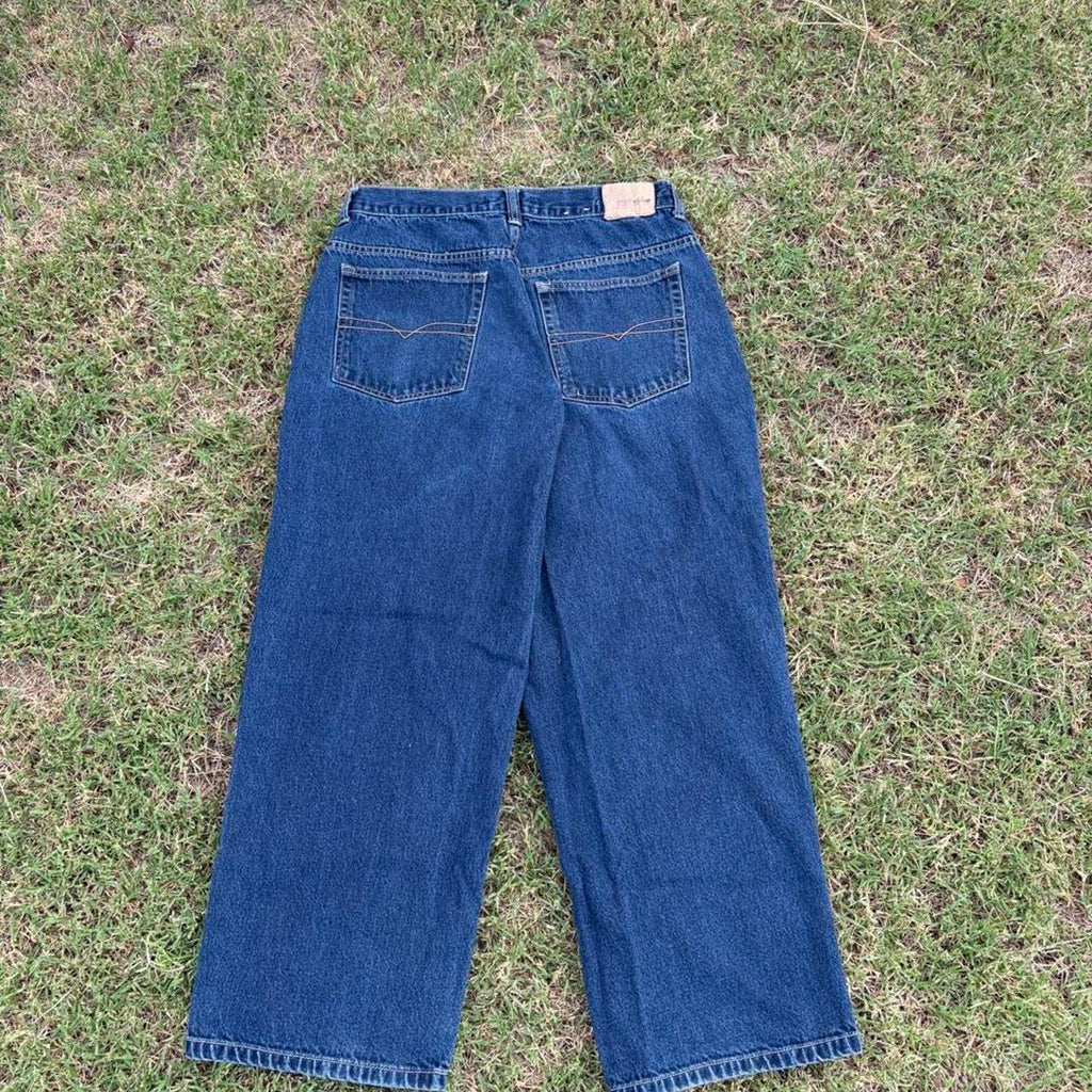 Vintage Y2K Anchor Blue Beyond Baggy Jeans, Dark Wash, 32x30, view 2