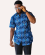 Men's Short Sleeve African Style Cotton Shirt