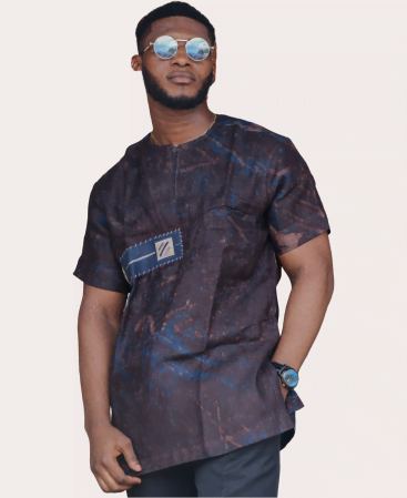 Linen African Style Men's Shirt