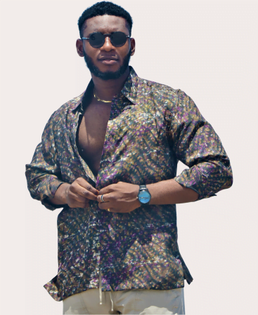African Style Men's Silk Shirt